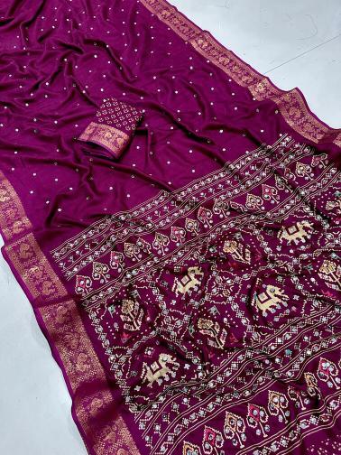 Vastrangan mirror work saree in surat